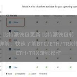 比特派钱包更新 比特派钱包转账教程详解，快速了解BTC/ETH/TRX转账操作