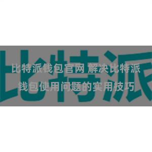 比特派钱包官网 解决比特派钱包使用问题的实用技巧