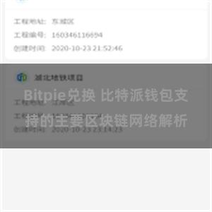 Bitpie兑换 比特派钱包支持的主要区块链网络解析