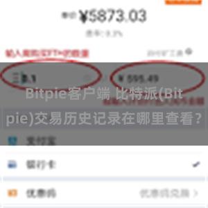 Bitpie客户端 比特派(Bitpie)交易历史记录在哪里查看？