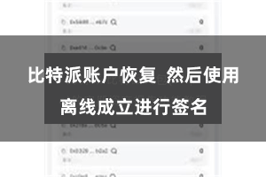 比特派账户恢复  然后使用离线成立进行签名