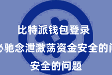 比特派钱包登录  不必驰念泄激荡资金安全的问题